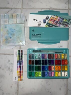 [Used] HIMI 48-Color Gouache Paint Set